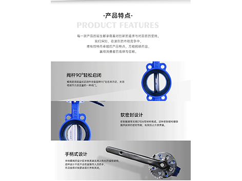 手柄对夹蝶阀