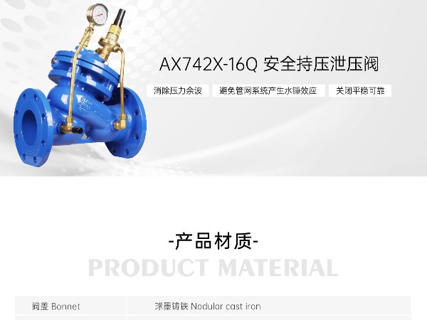 消防工程泵房里面的安全持压泄压阀是什么?起什么作用-艾德默阀门