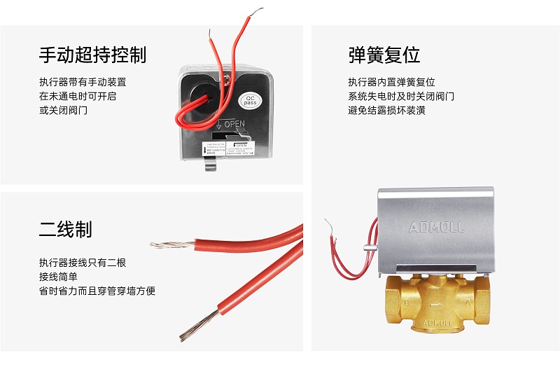 中央空调电动二通阀安装方向-艾德默阀门