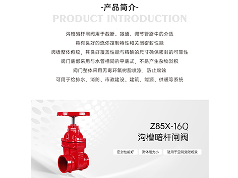 甄易沟槽暗杆闸阀