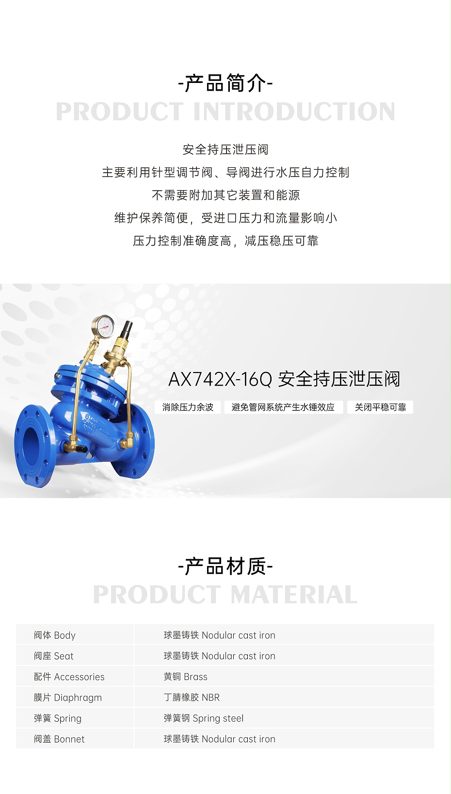 艾德默·甄易AX742X-16Q安全持压泄压阀
