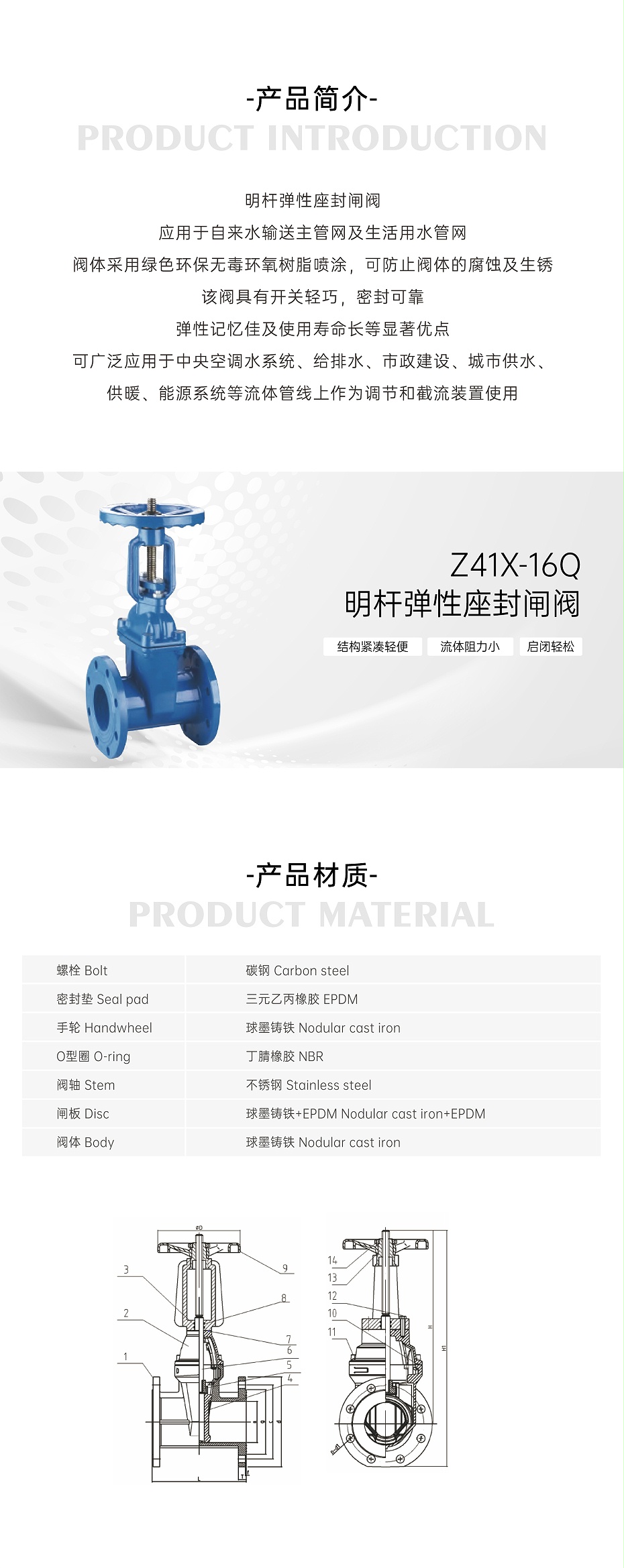 艾德默·甄易Z41X-16Q明杆弹性座封闸阀