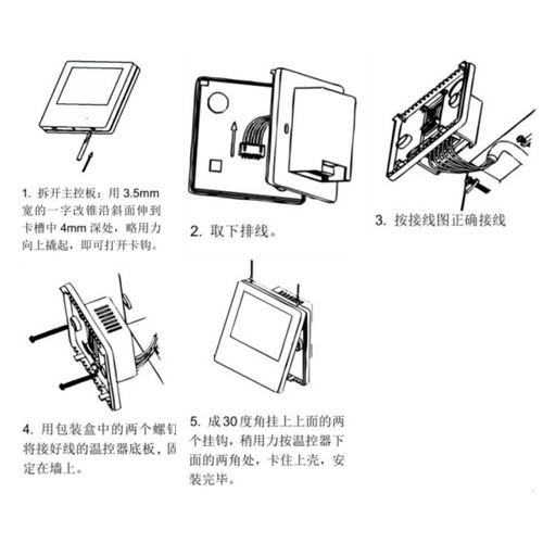 中央空调温控器安装示意图-艾德默阀门