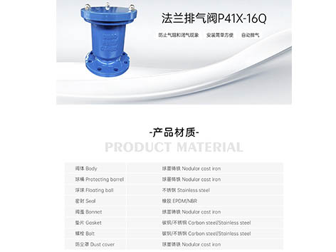 法兰排气阀P41X - 16Q
