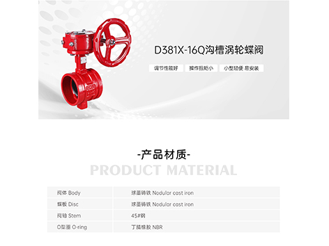 消防系统沟槽涡轮蝶阀怎么选型-艾德默阀门